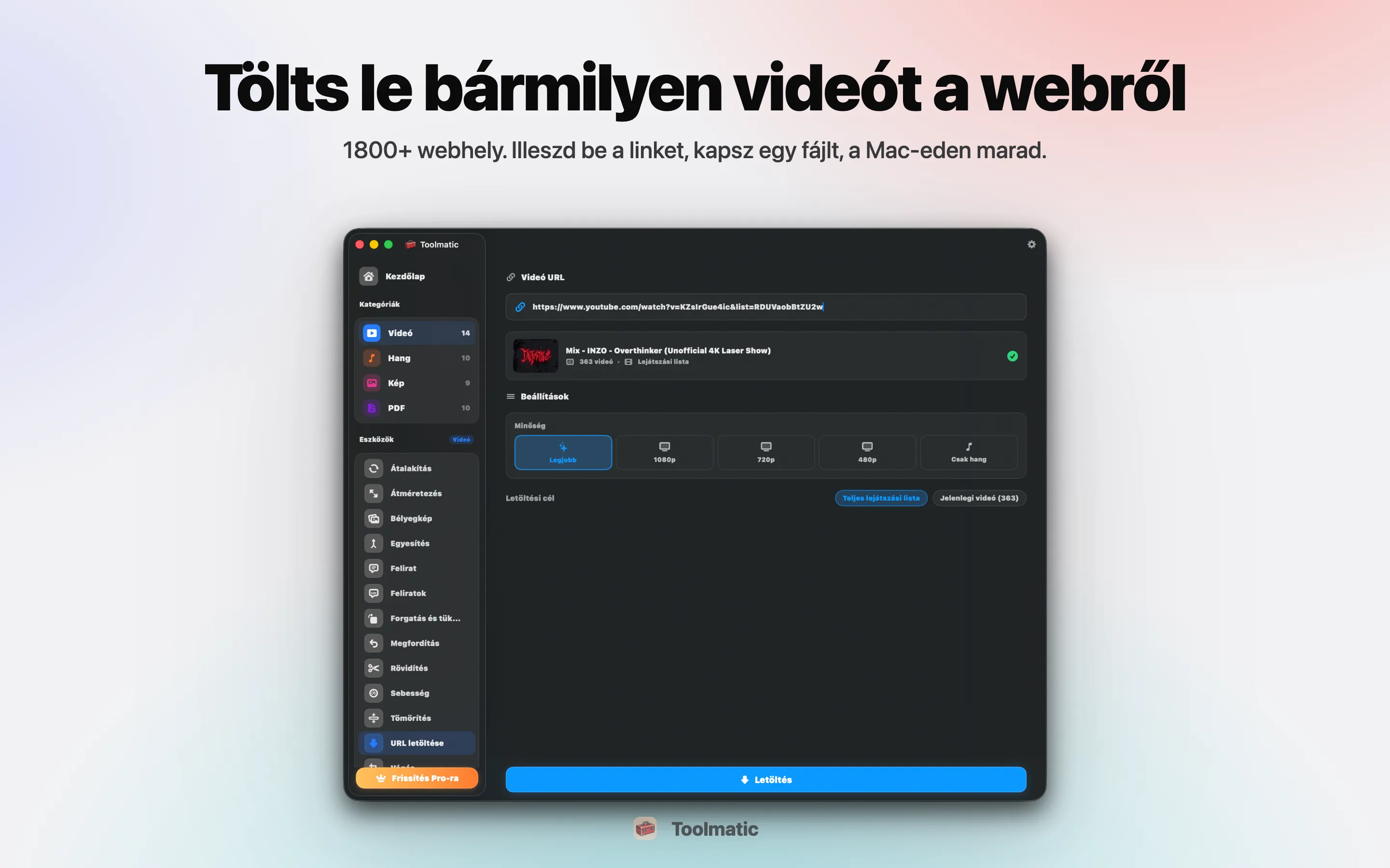Videó letöltés