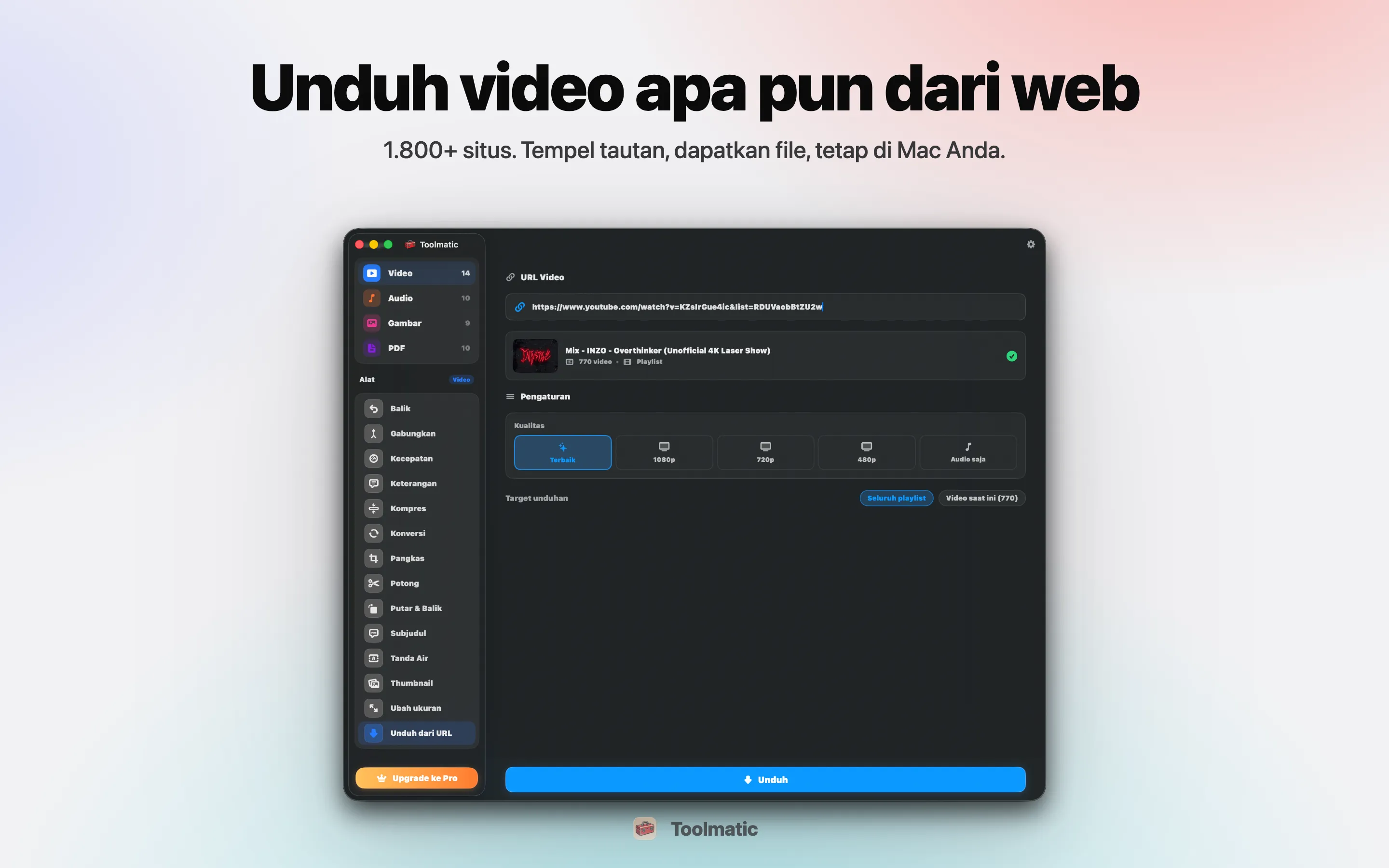 Unduh video