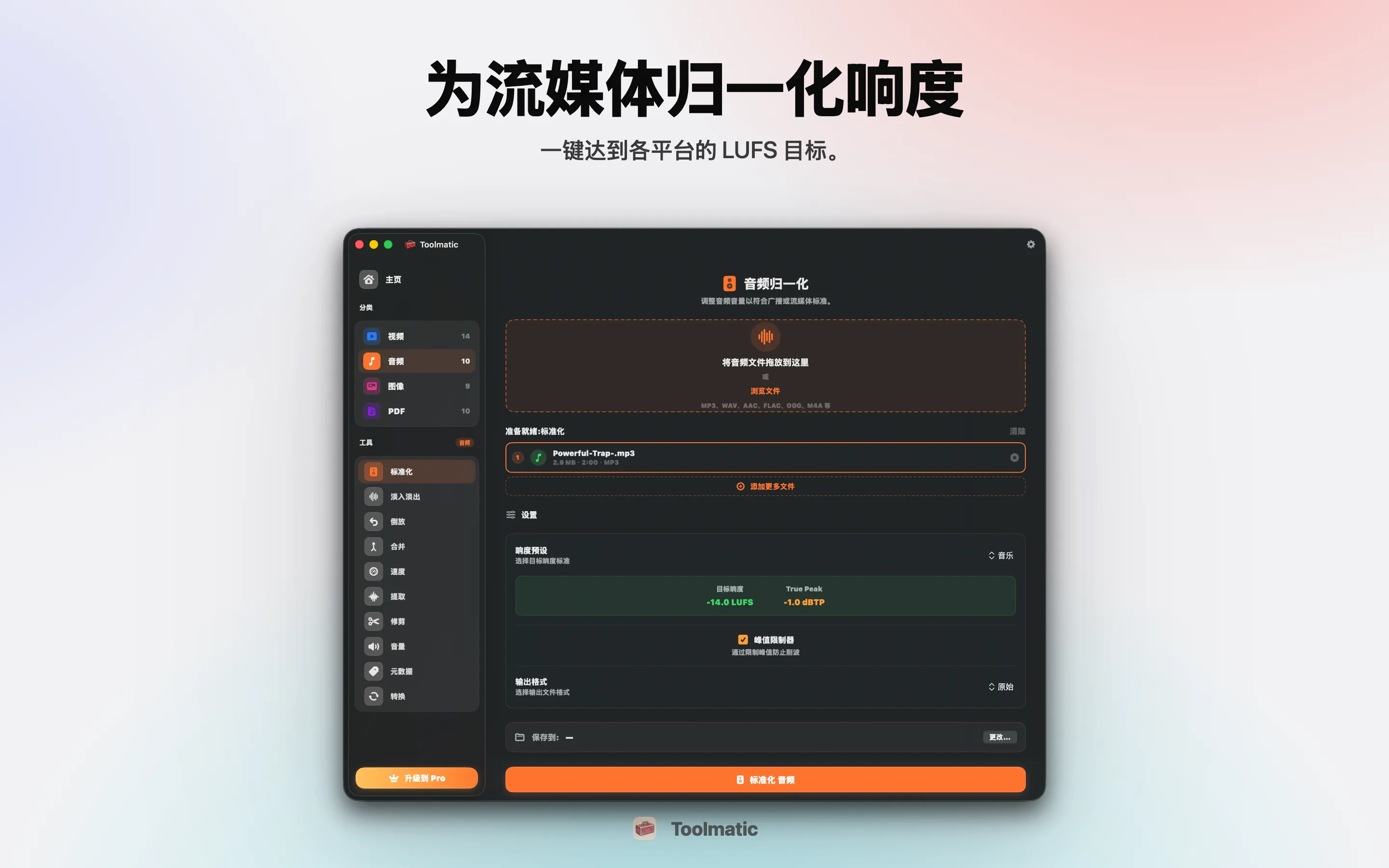 音频标准化