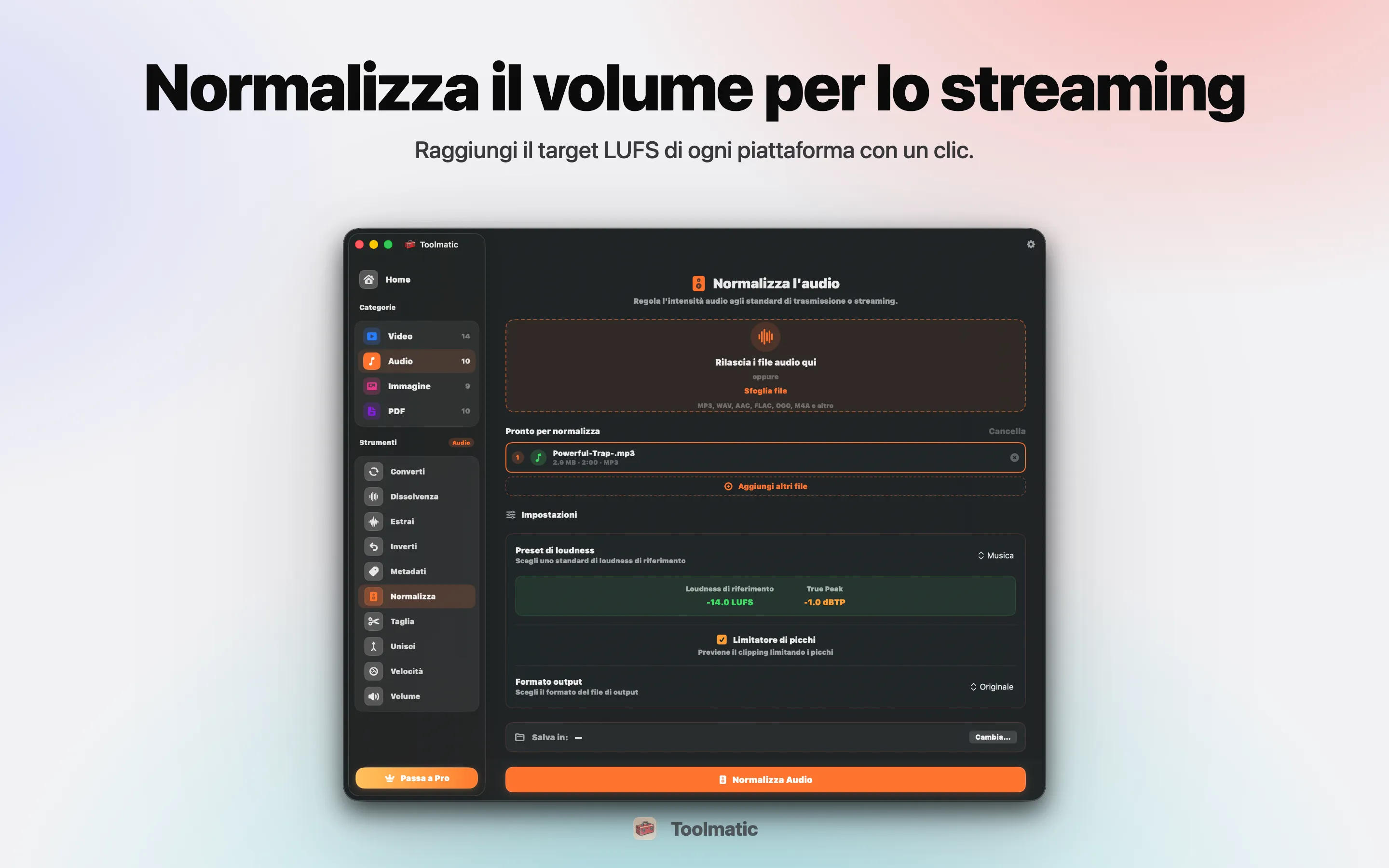 Normalizzazione audio