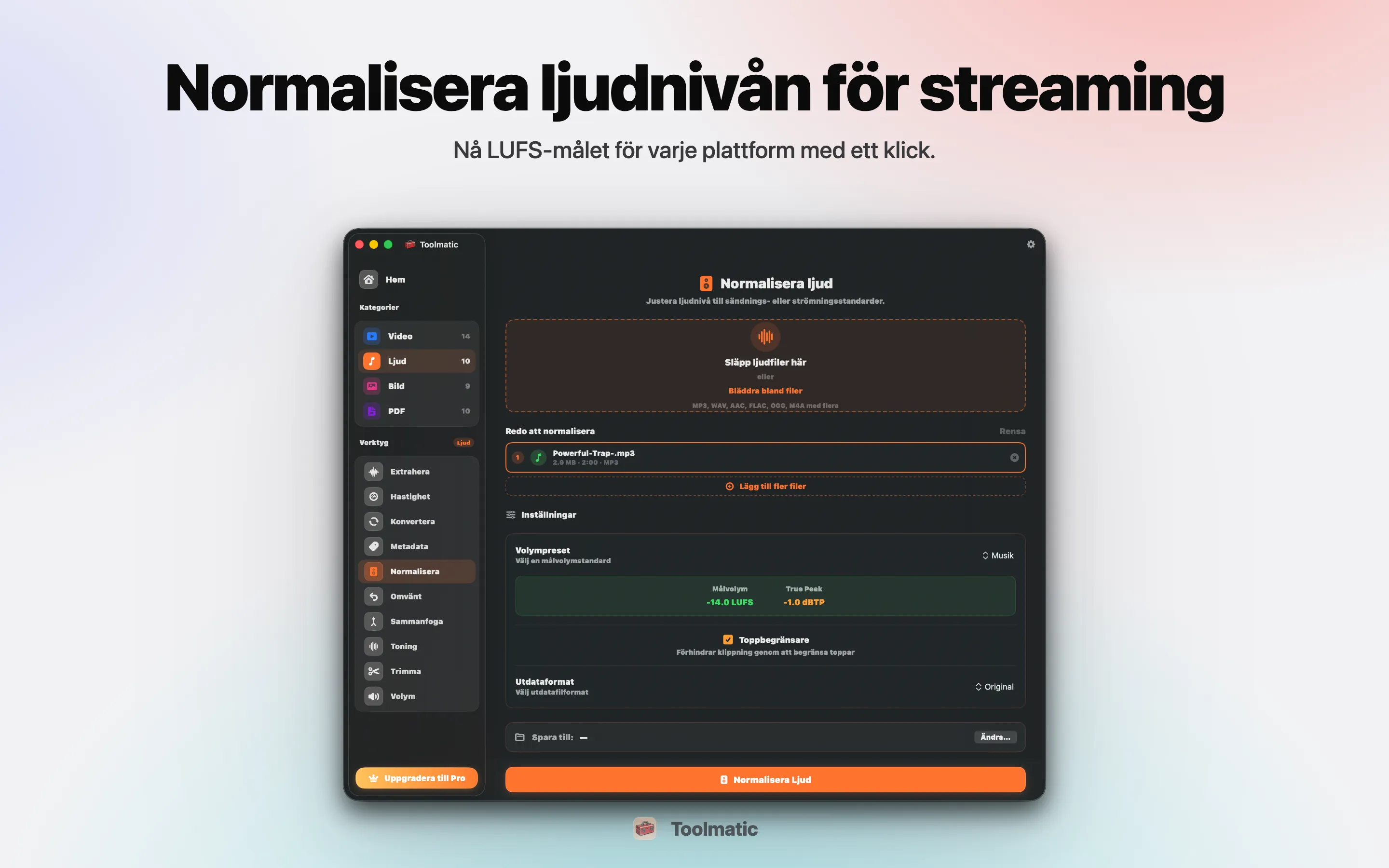 Normalisera ljud