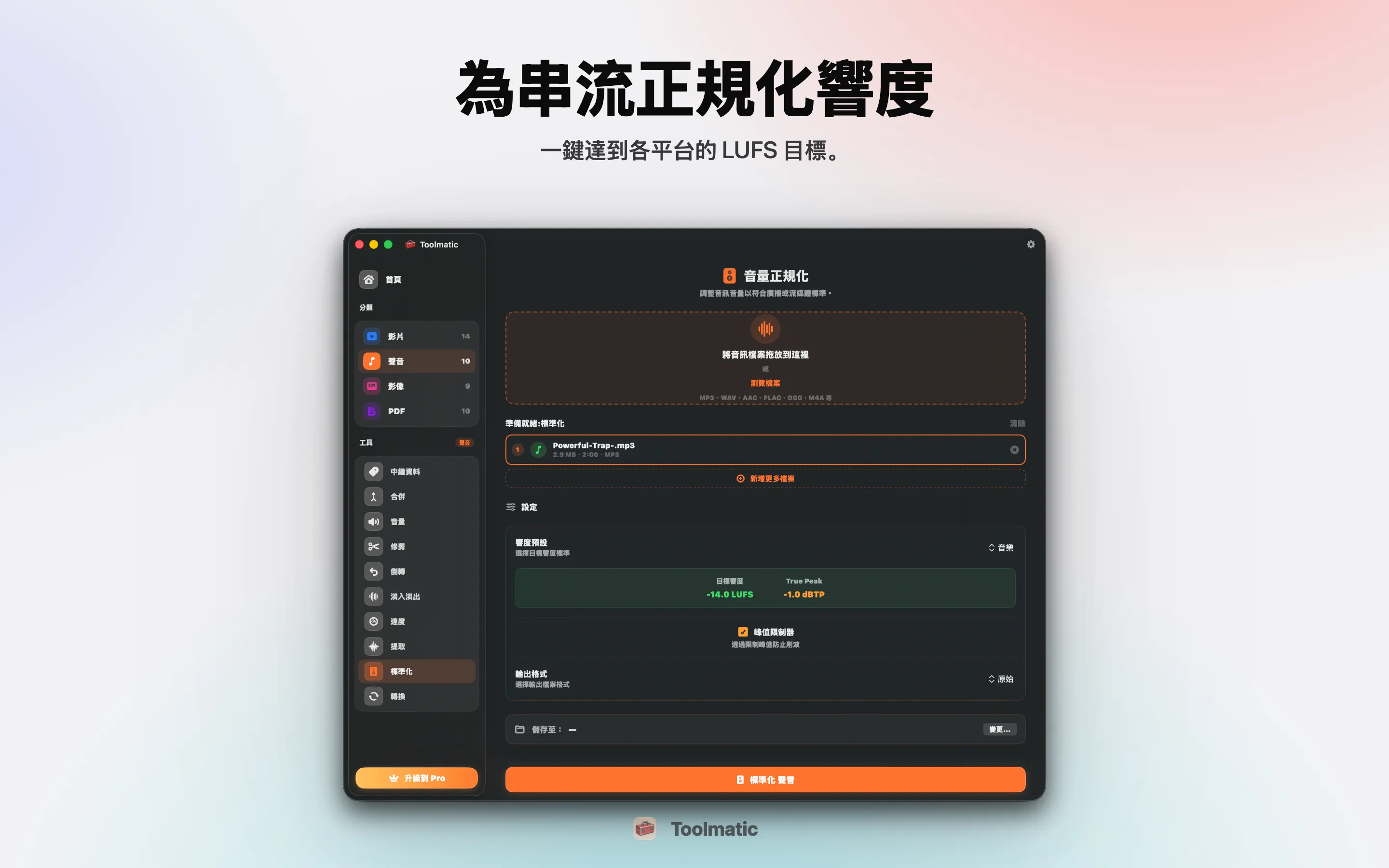 音訊標準化