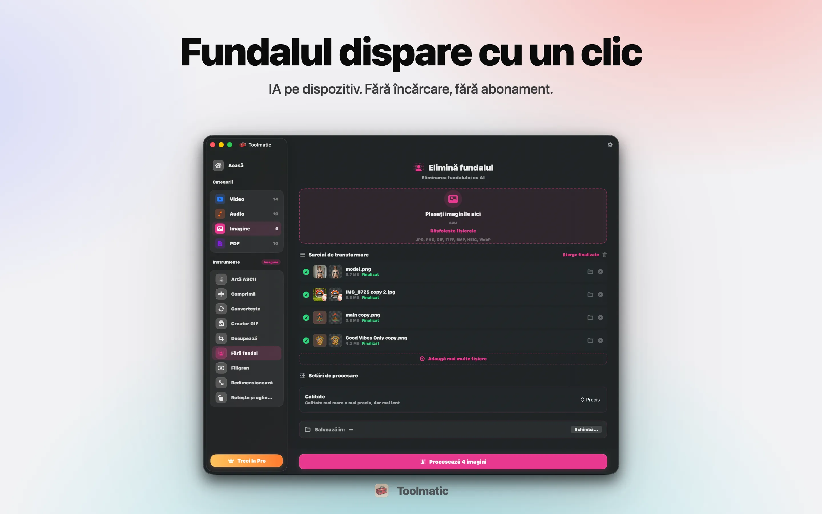 Eliminare fundal