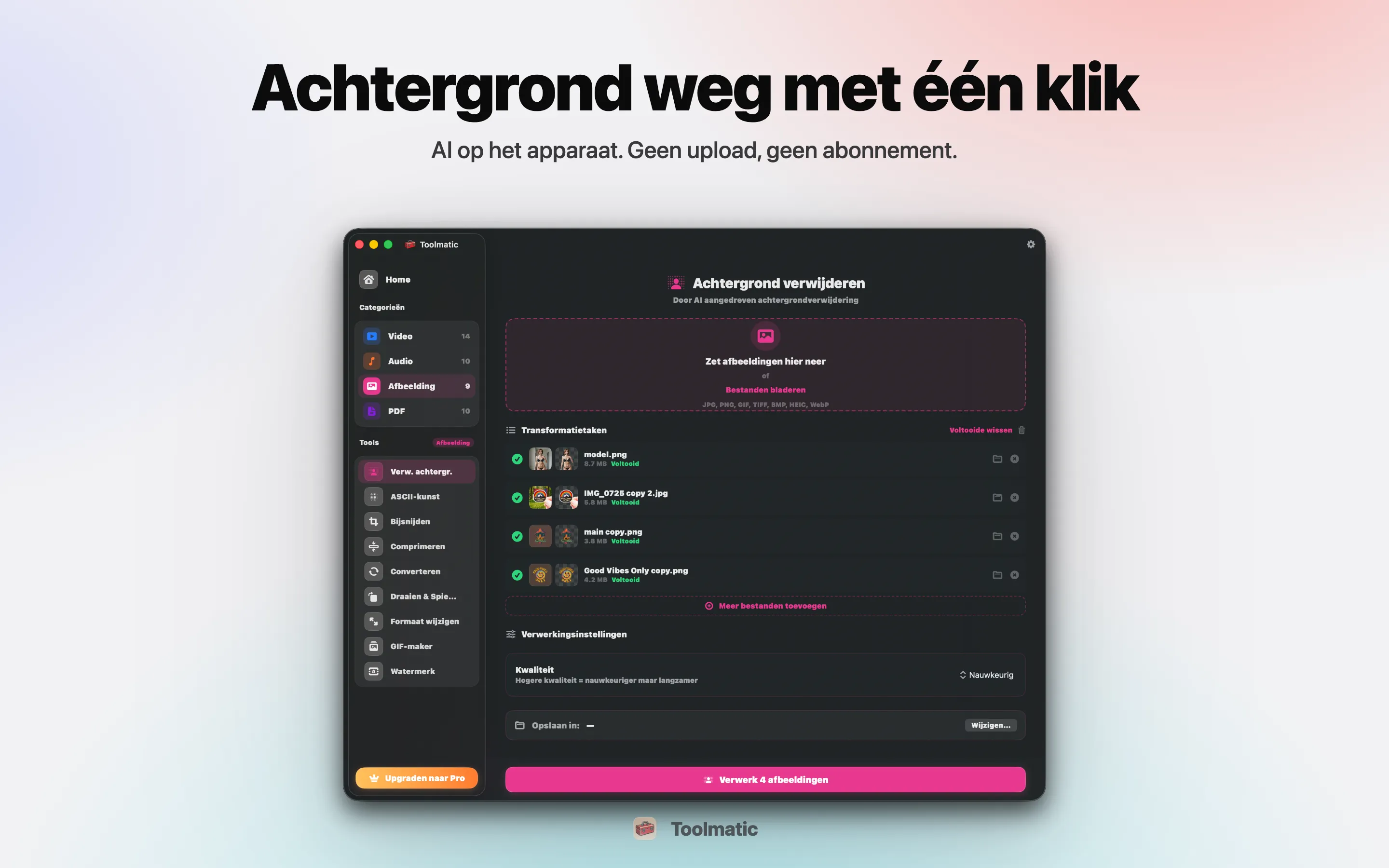 Achtergrond verwijderen