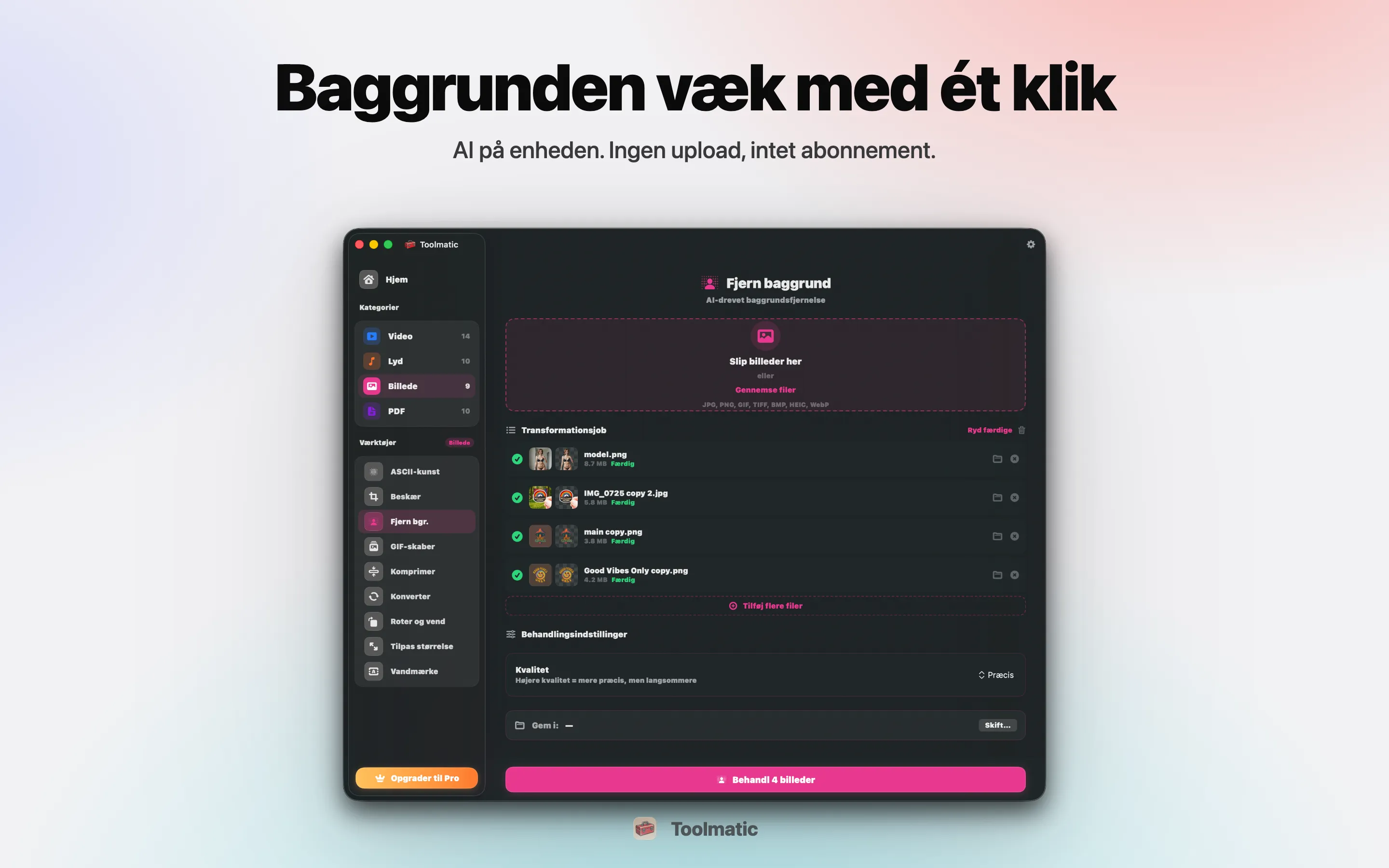 Fjern baggrund