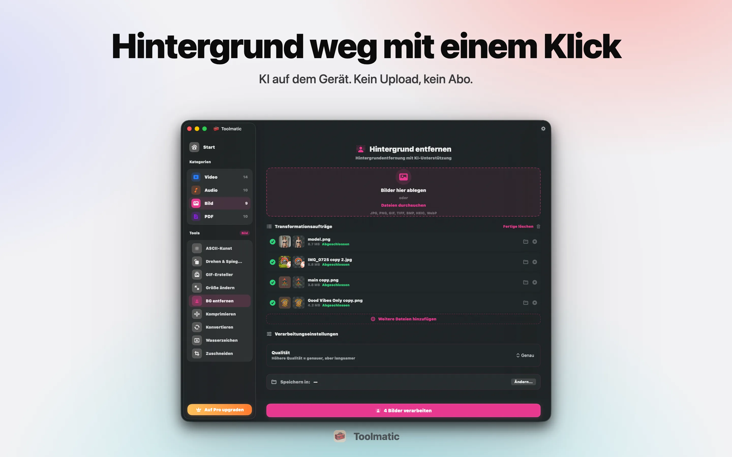Hintergrund entfernen