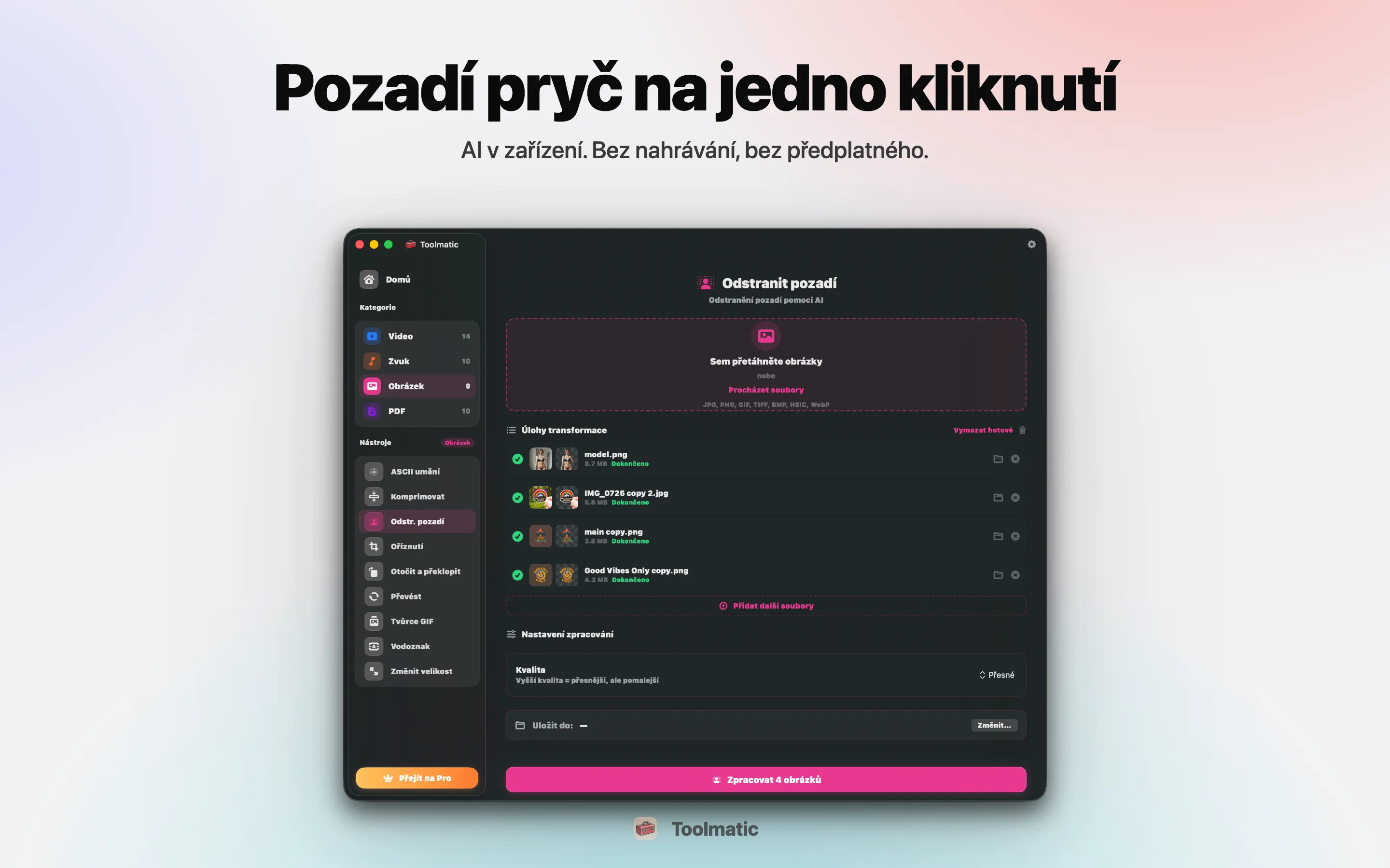 Odstranit pozadí