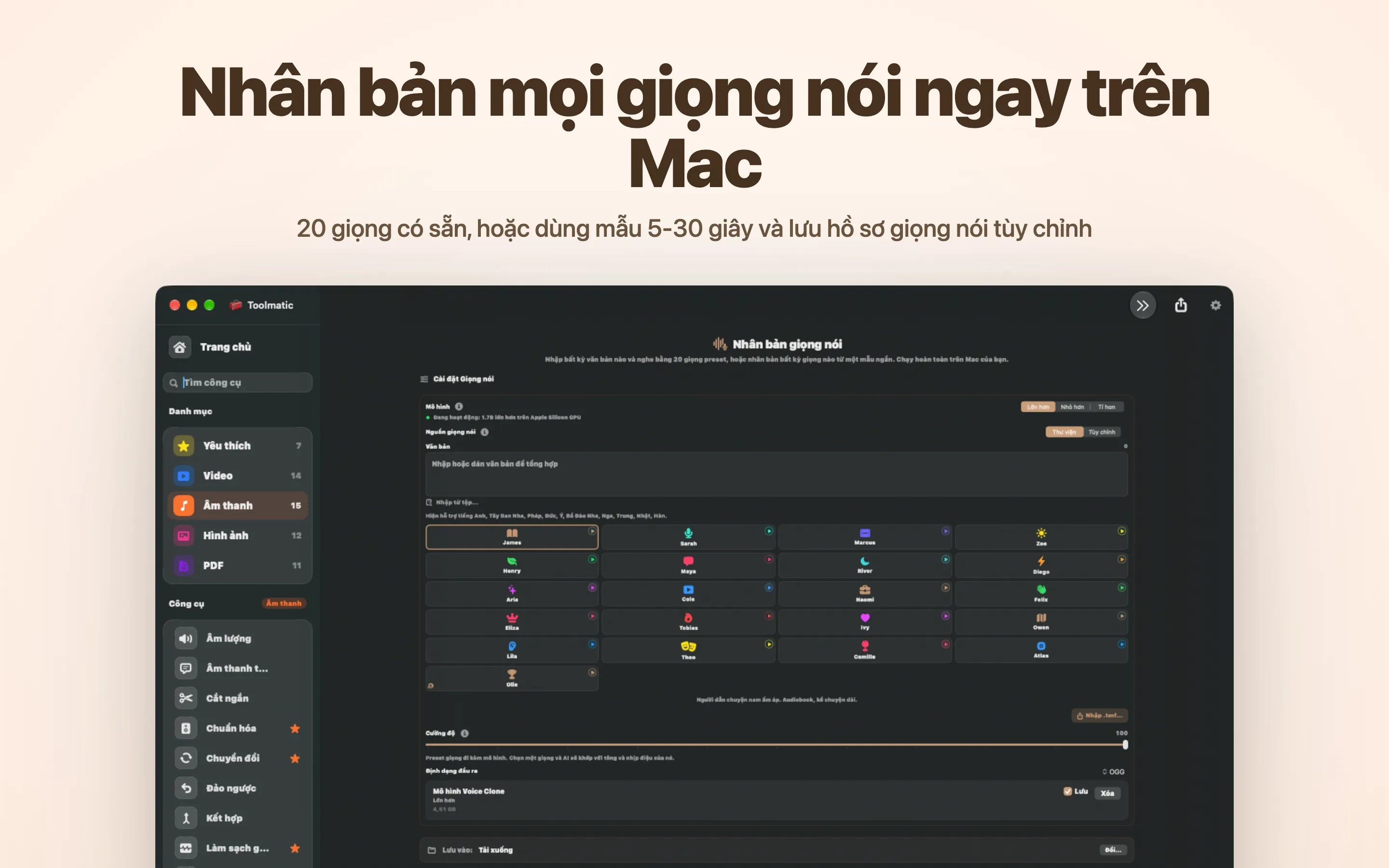 Nhân bản mọi giọng nói ngay trên Mac