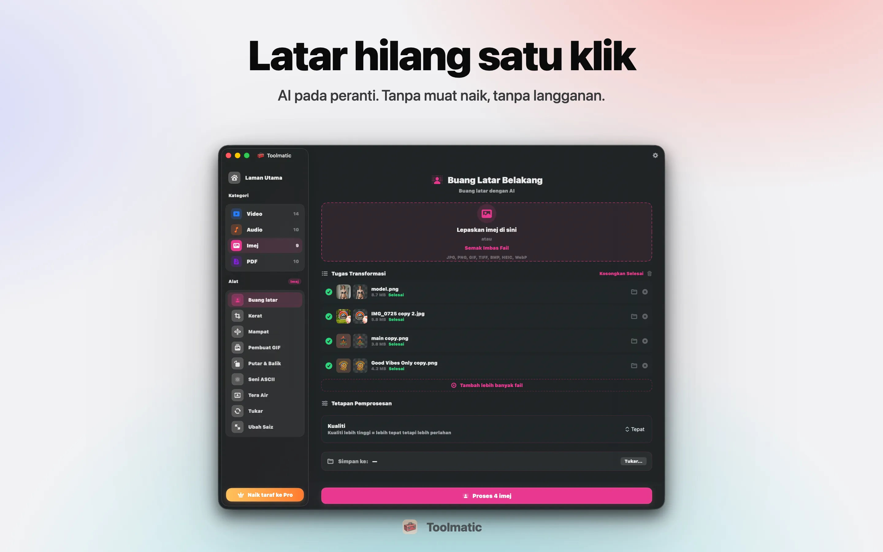 Buang latar belakang
