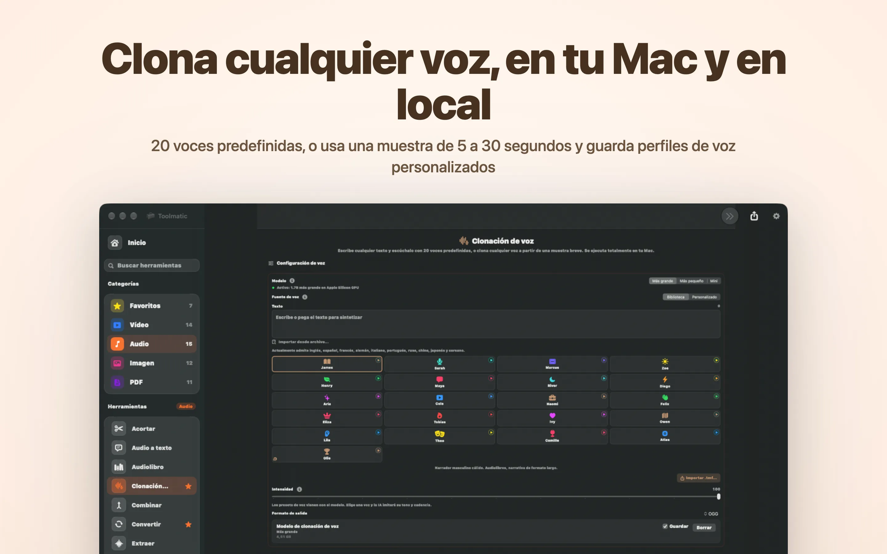 Clona cualquier voz, en tu Mac y en local