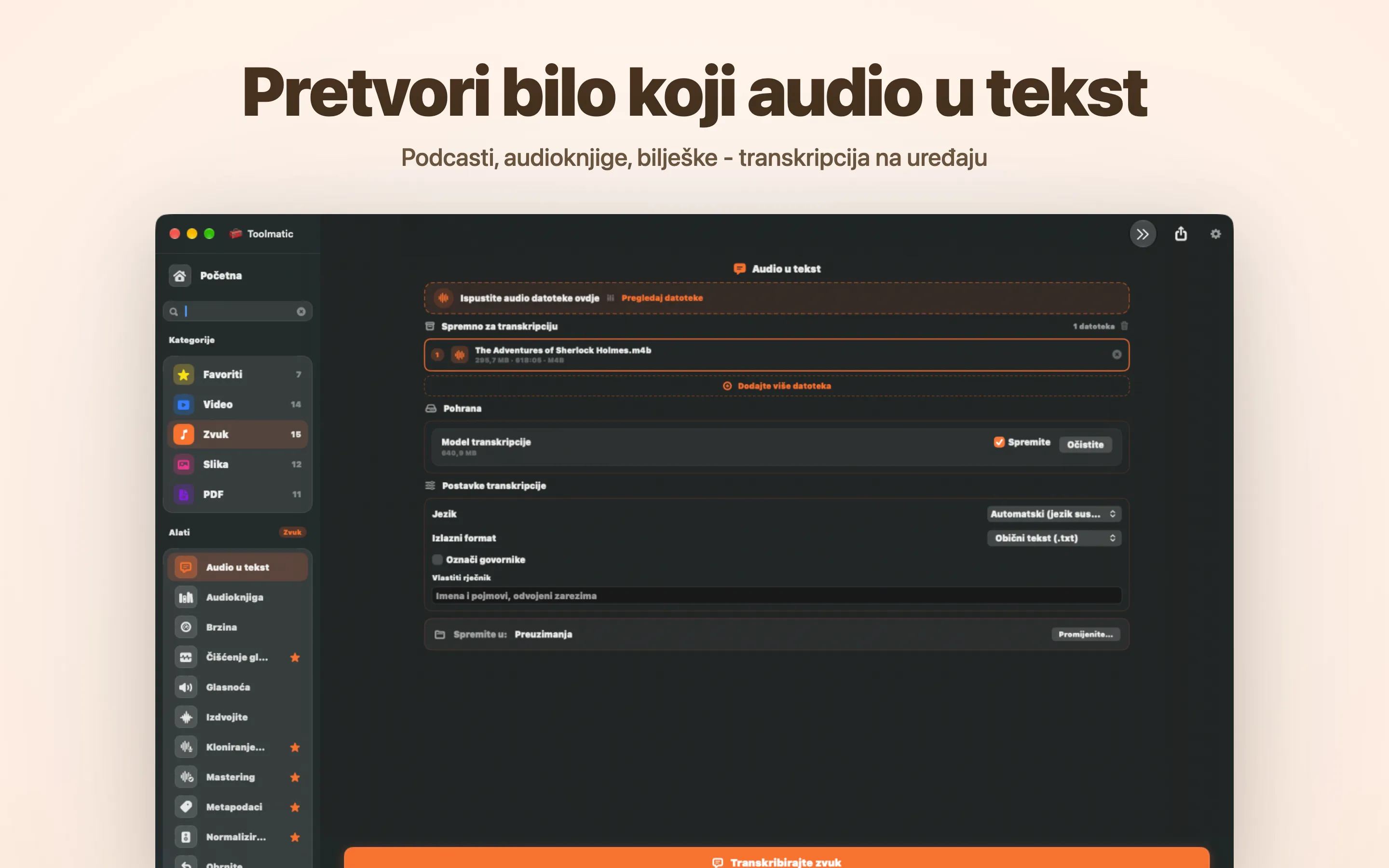 Audio u tekst