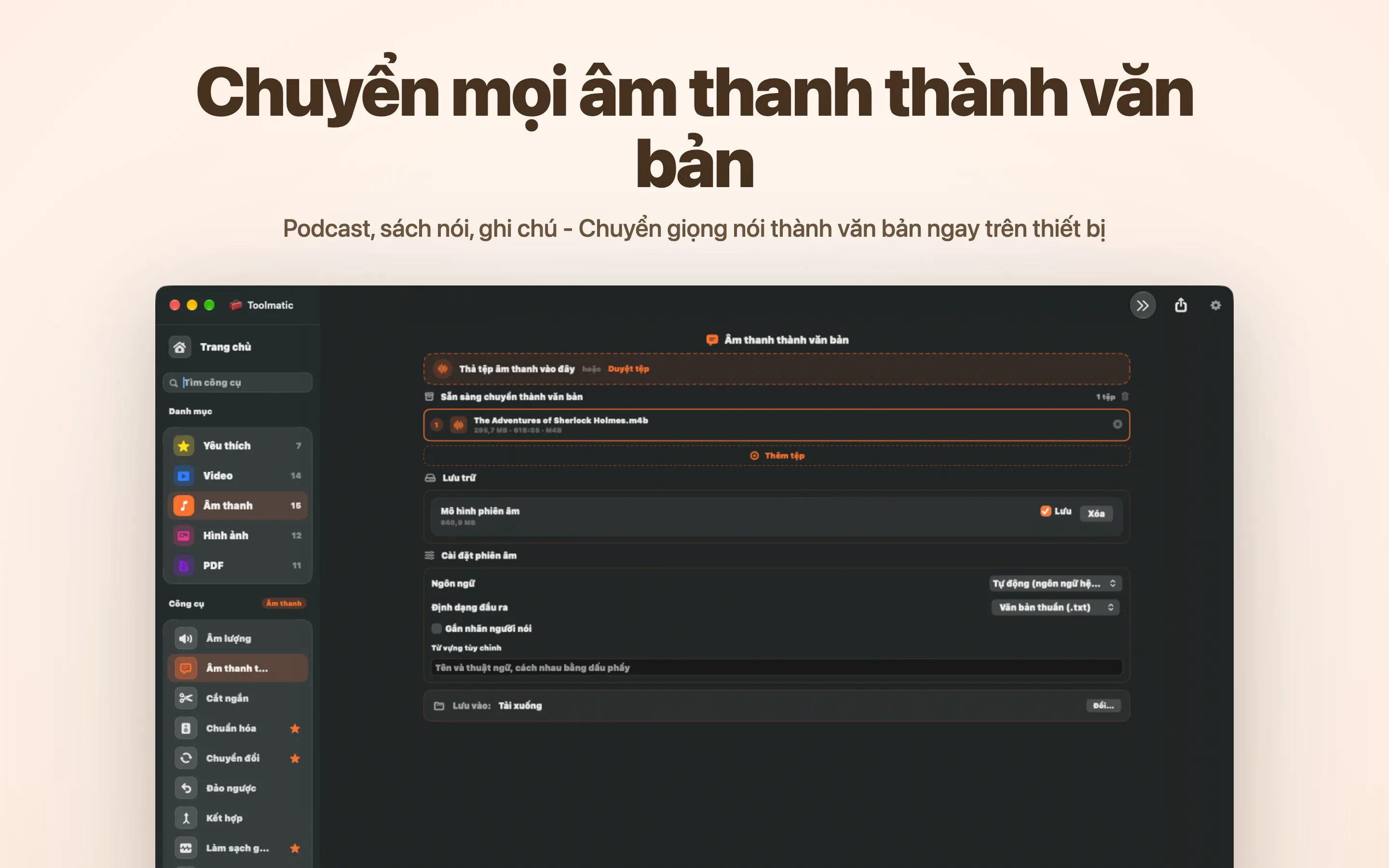 Âm thanh thành văn bản