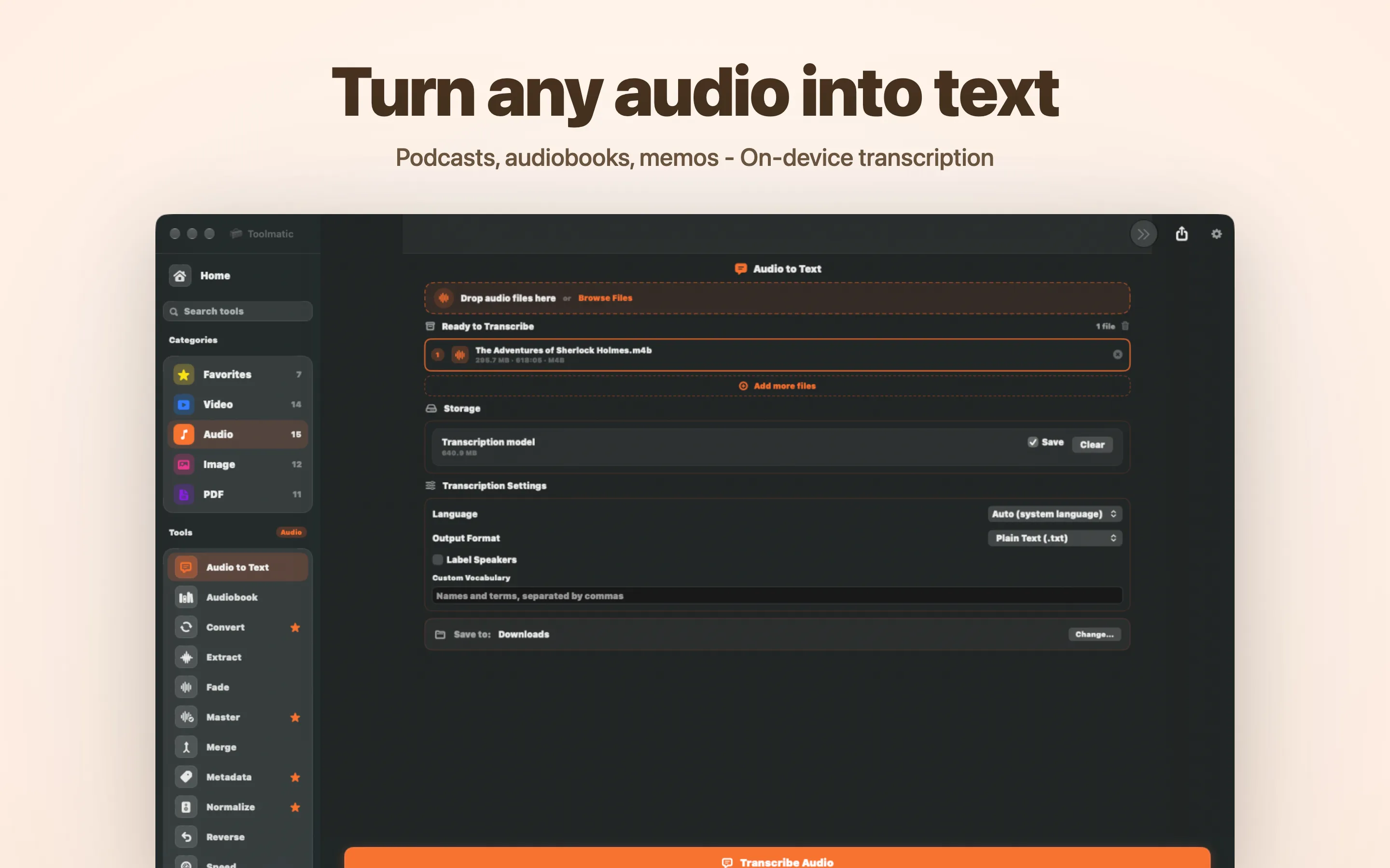 Audio to Text