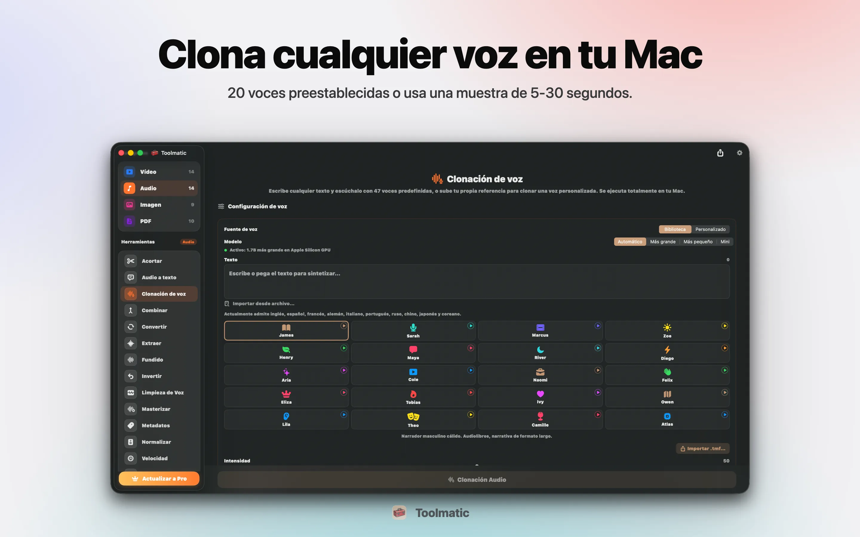 Voice Clone, voz personalizada desde una muestra breve