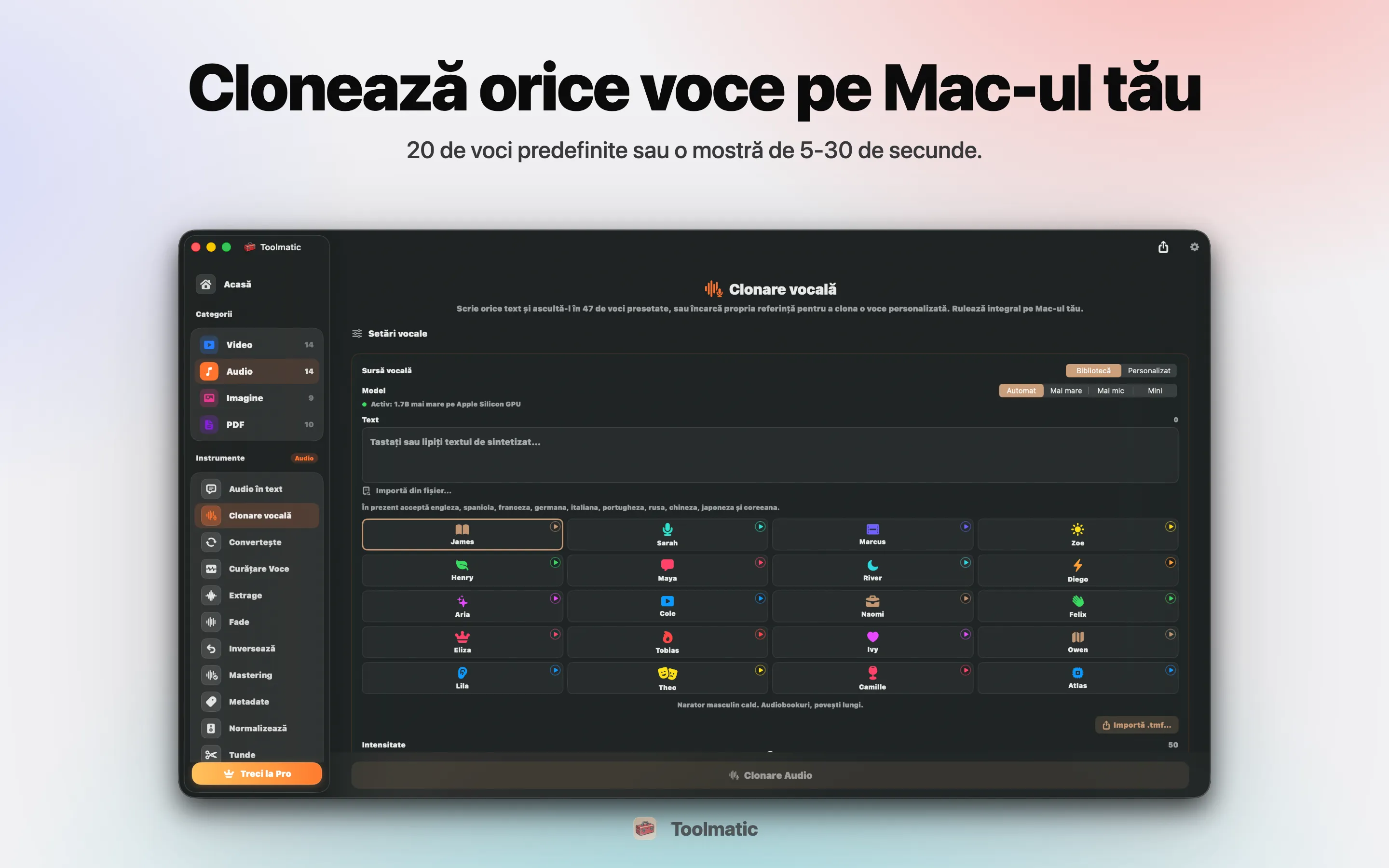 Voice Clone, voce personalizată dintr-un eșantion scurt