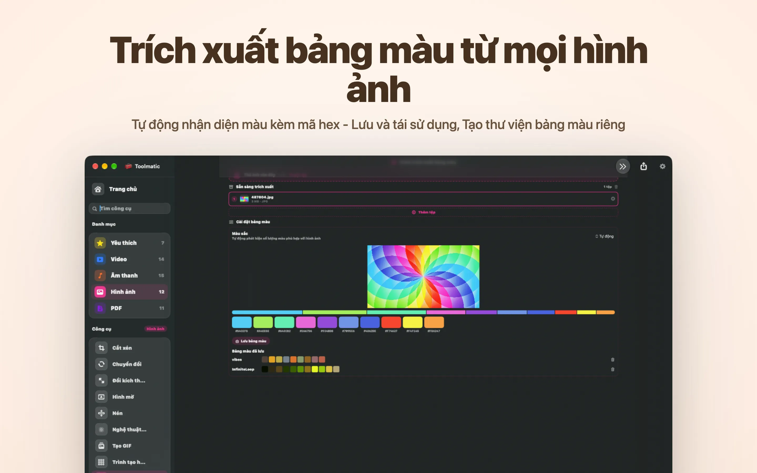 Trích xuất bảng màu