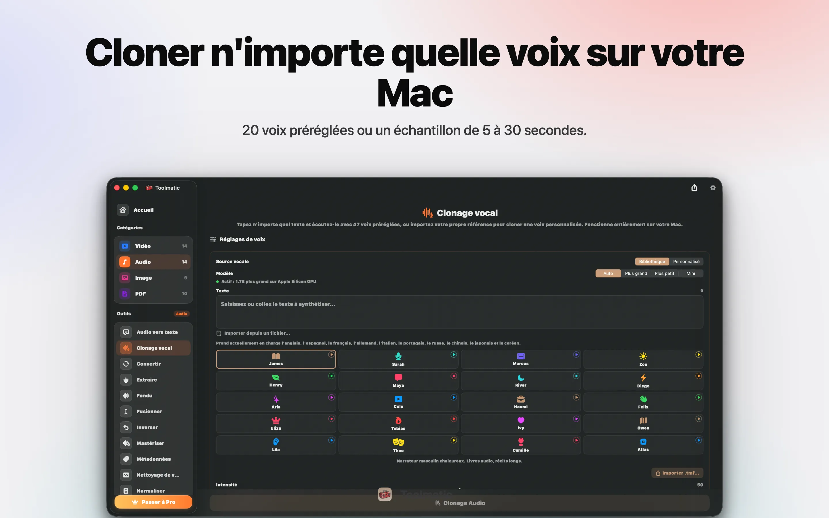 Voice Clone, voix sur mesure depuis un court échantillon