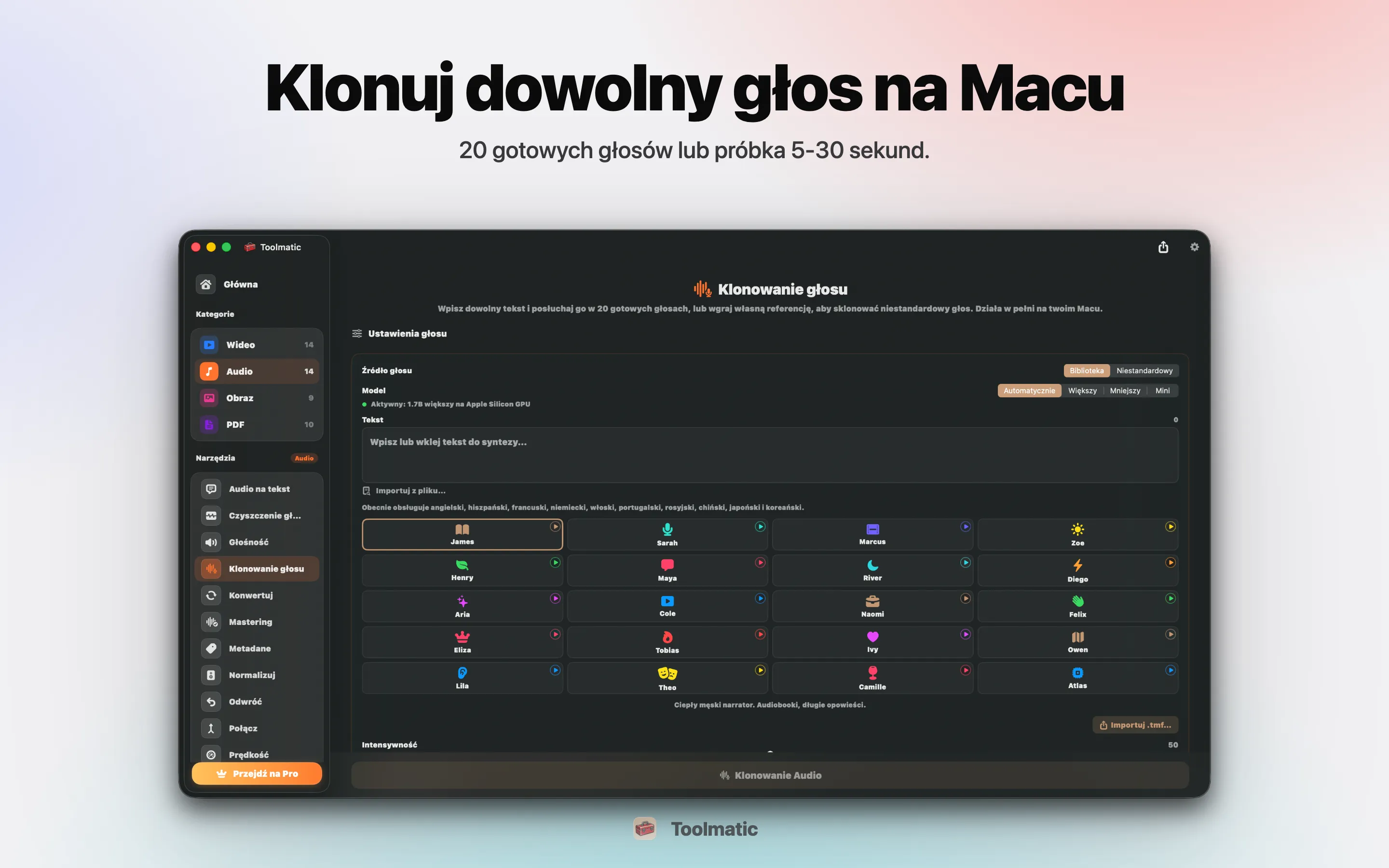 Voice Clone, własny głos z krótkiej próbki