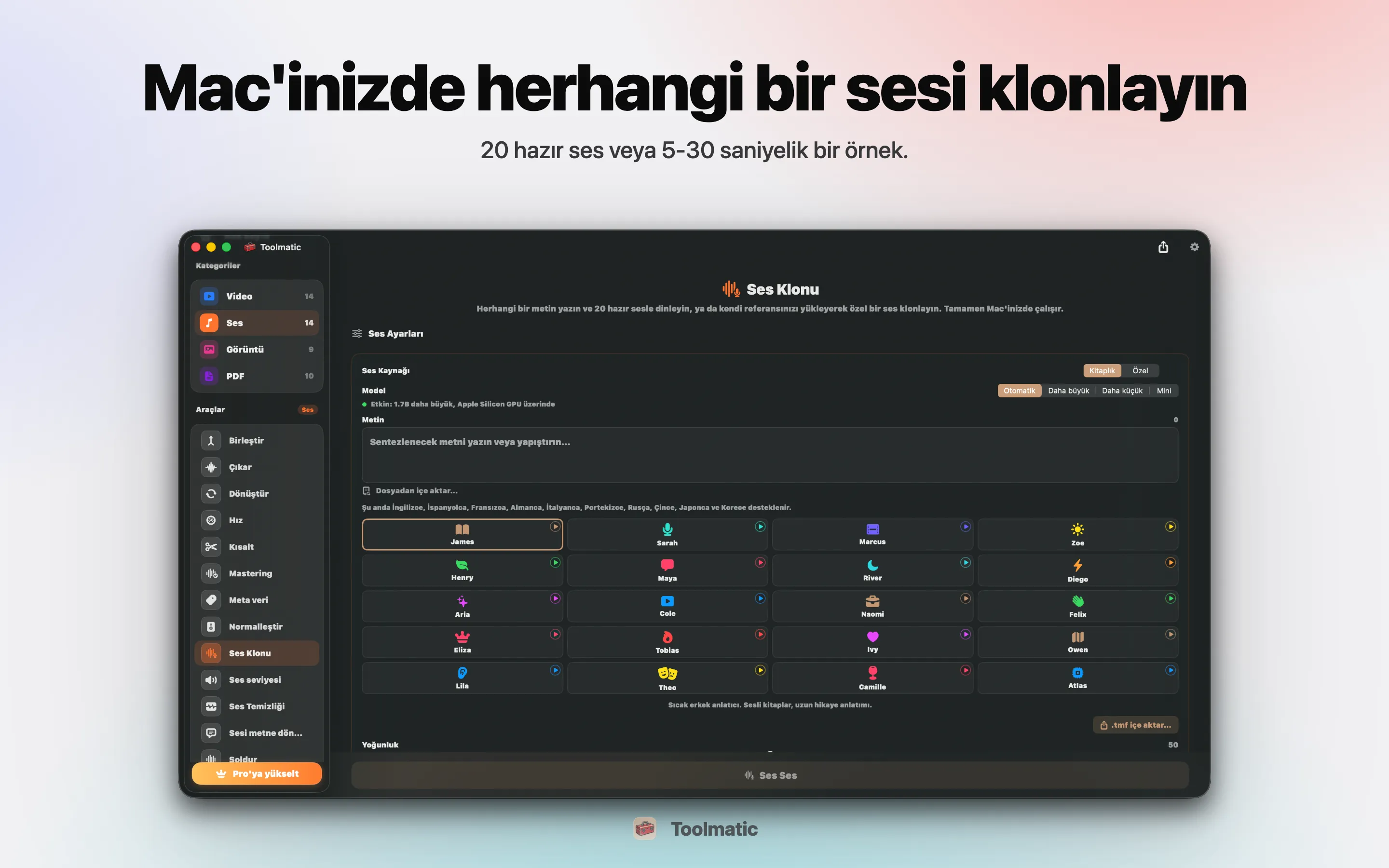 Voice Clone, kısa örnekten özel ses
