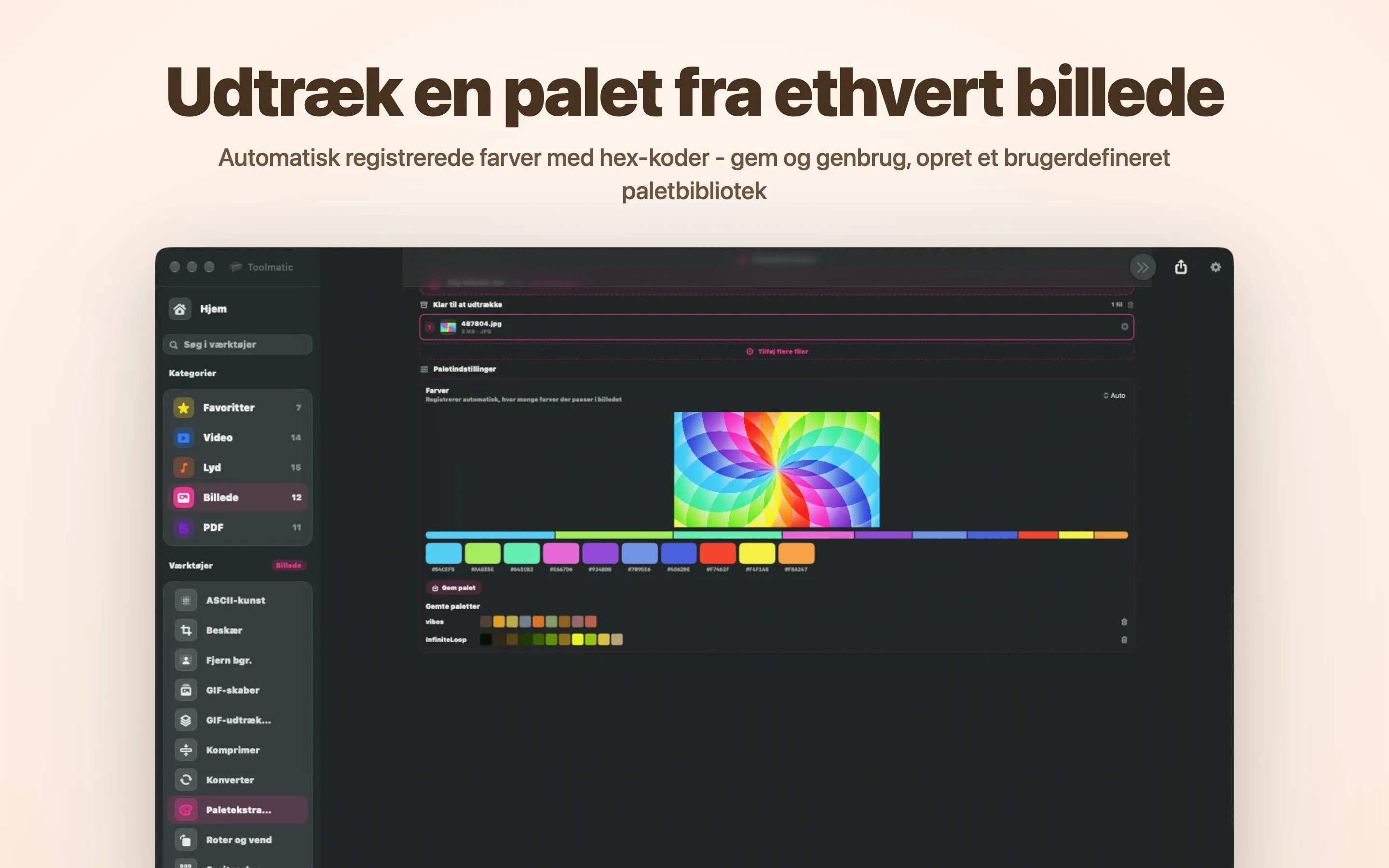 Udtræk palet