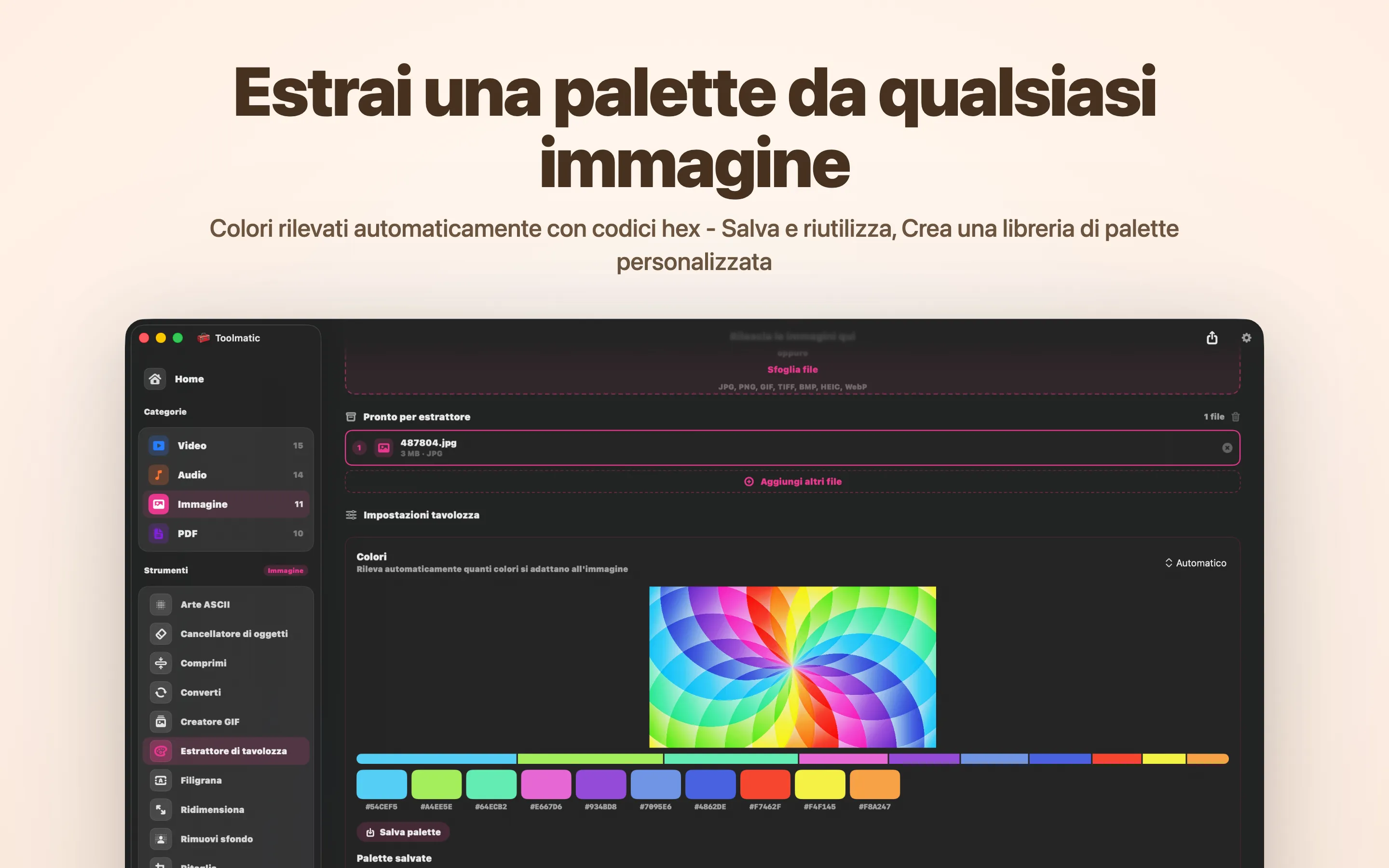 Estrazione palette